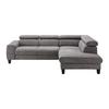 Sedací souprava Malibu šedá - tmavě šedá, Moderní, dřevo/textil (249/88/207cm) - Bessagi Home