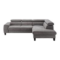 Sedací souprava Malibu šedá - tmavě šedá, Moderní, dřevo/textil (249/88/207cm) - Bessagi Home