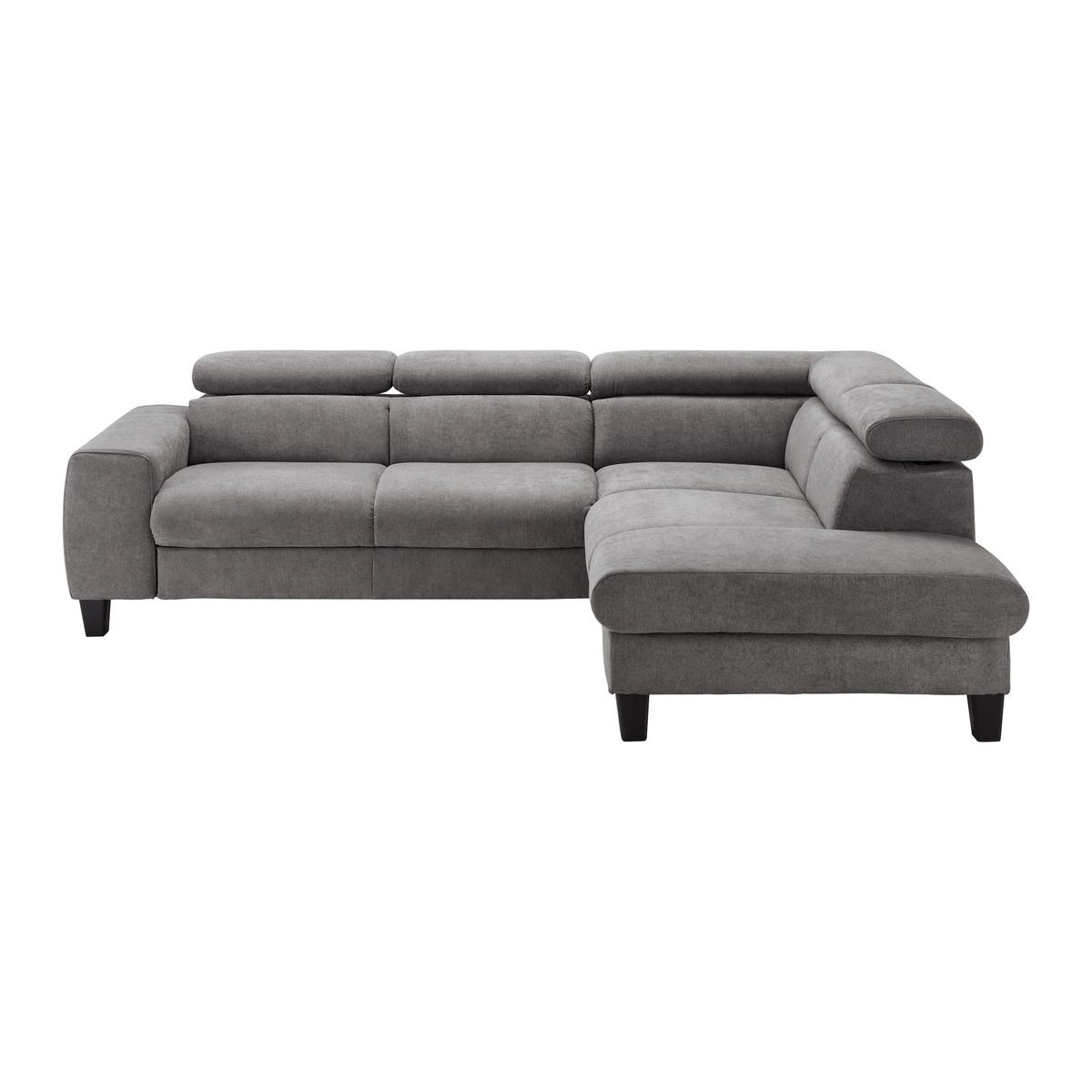 Sedací souprava Malibu šedá - tmavě šedá, Moderní, dřevo/textil (249/88/207cm) - Bessagi Home