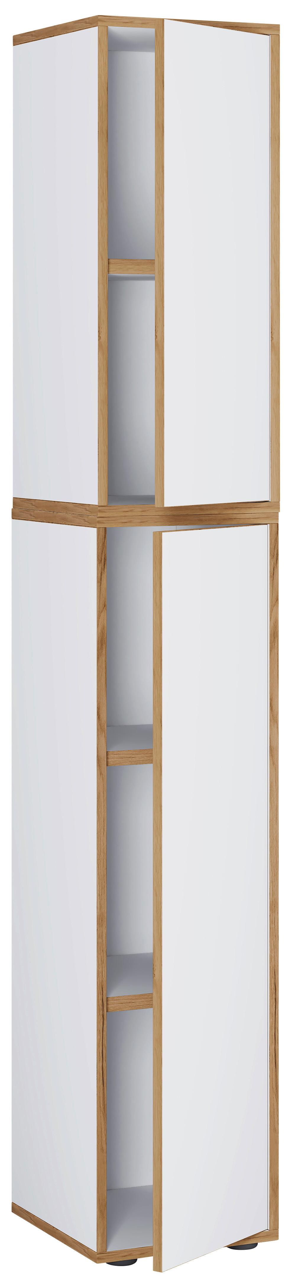 KANCELÁRSKA SKRIŇA SALIA B30 - biela/dub medový, Design, kompozitné drevo (30/183/33cm) - P & B