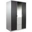 Kleiderschrank Aachen - Alufarben/Graphitfarben, KONVENTIONELL, Holzwerkstoff (135/198/58cm) Kleiderschrank Aachen - Alufarben/Graphitfarben, KONVENTIONELL, Holzwerkstoff (135/198/58cm)
