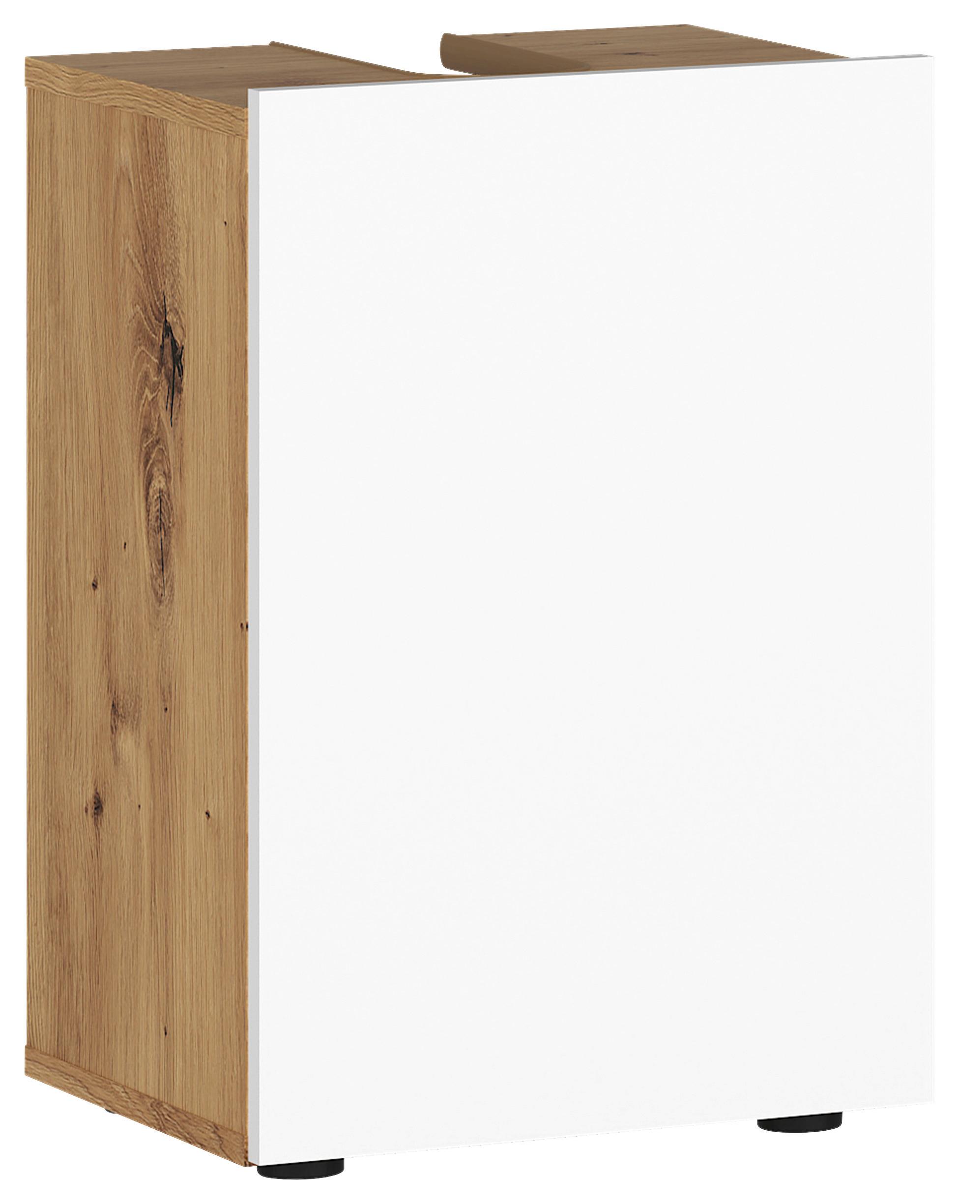 Waschbeckenunterschrank Ina Artisan Eiche Dekor, B: 35 Cm - Schwarz/Eiche Artisan, KONVENTIONELL, Holzwerkstoff (35/56/34cm)