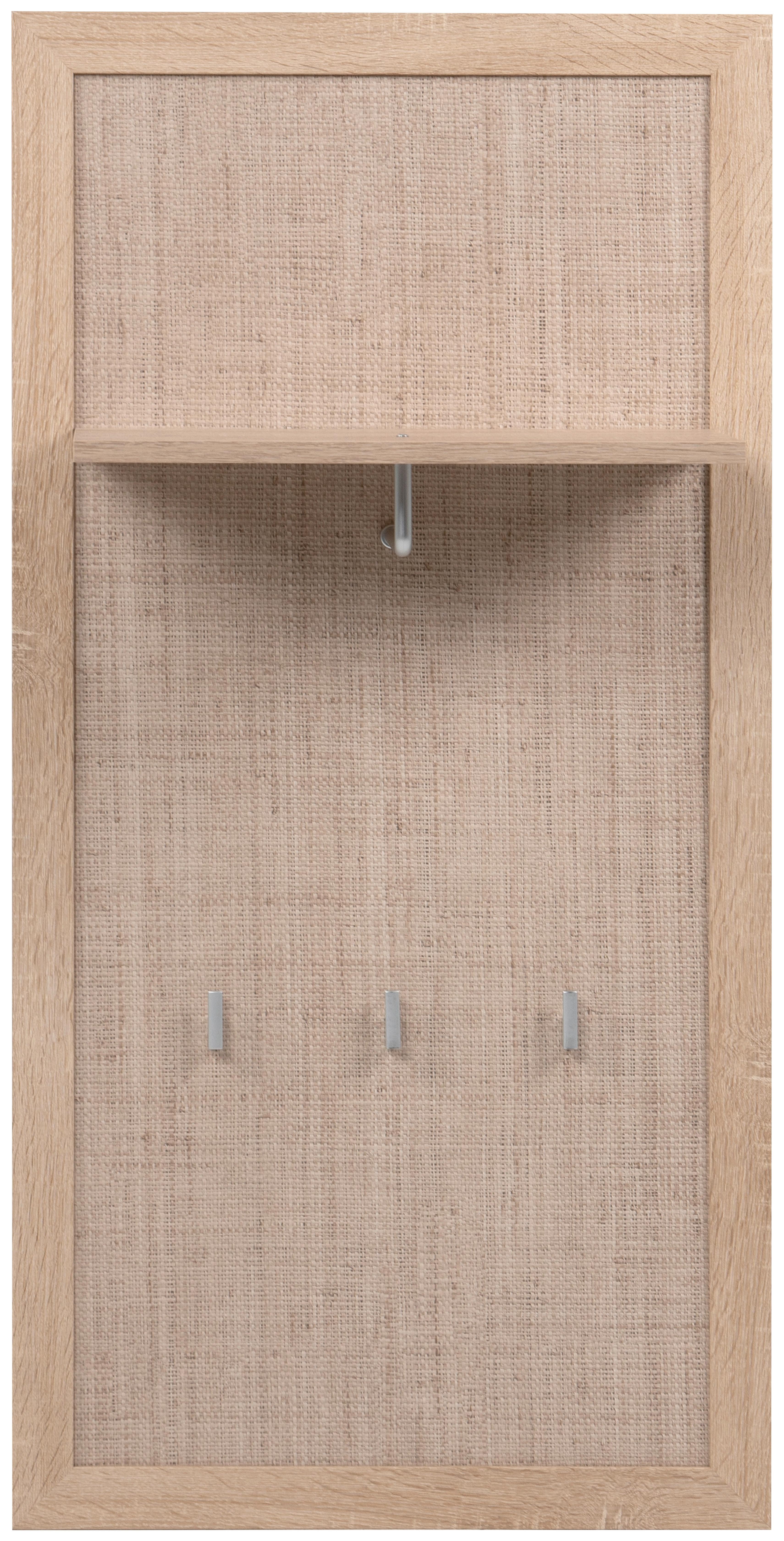 Garderobenpaneel Bali Eiche Dekor mit Hutablage B: 55 cm - Eichefarben, Basics, Holzwerkstoff (55/110/30cm) - MID.YOU