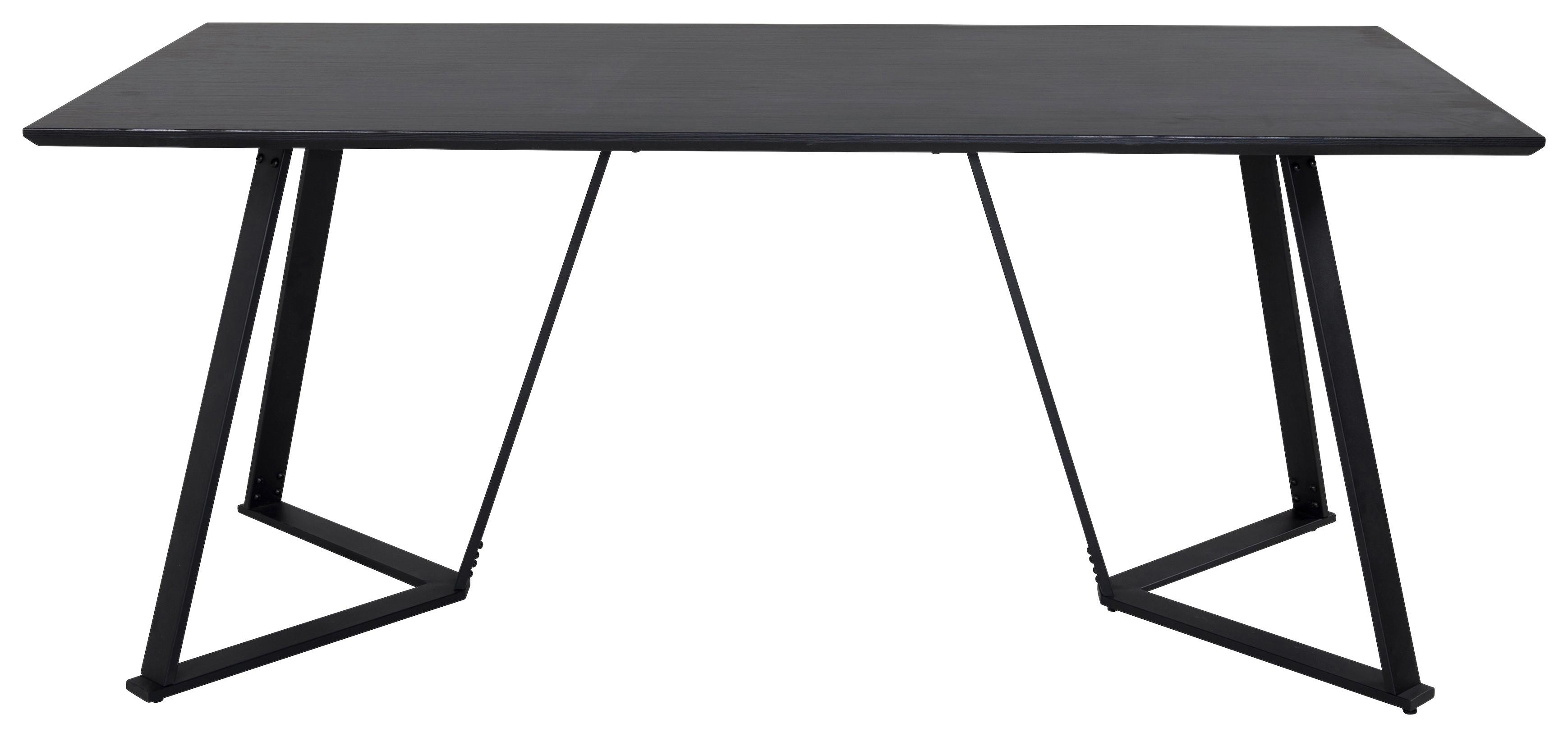 Esstisch Marina - Schwarz, Design, Holzwerkstoff/Metall (180/90/75cm) - Livetastic