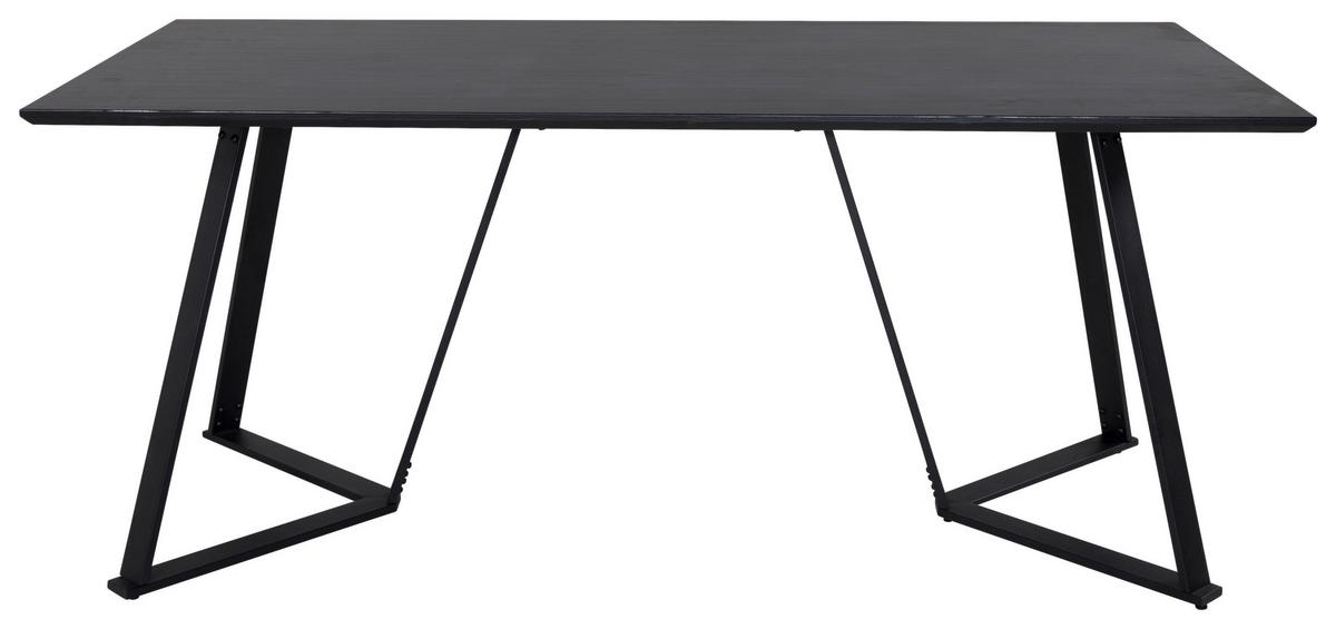 Esstisch Marina - Schwarz, Design, Holzwerkstoff/Metall (180/90/75cm) - Livetastic