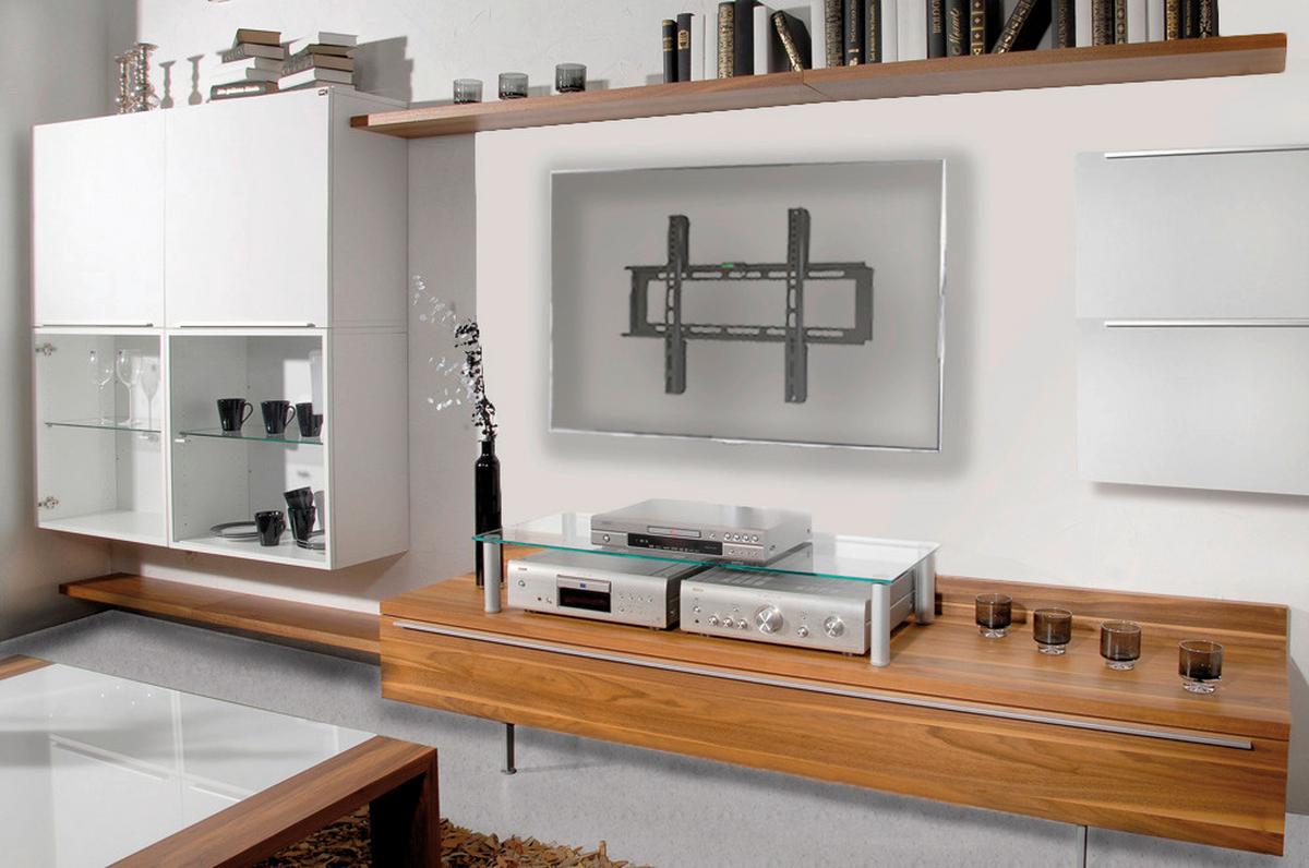 Tv-wandhalterung Bis 70“ Wf 120 Max. 45 Kg - Schwarz, KONVENTIONELL, Metall (70/48/3,5cm) - MID.YOU