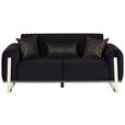 2-SITZER-SOFA Bono - Goldfarben/Schwarz, MODERN, Textil (180/83/90cm) - Luca Bessoni