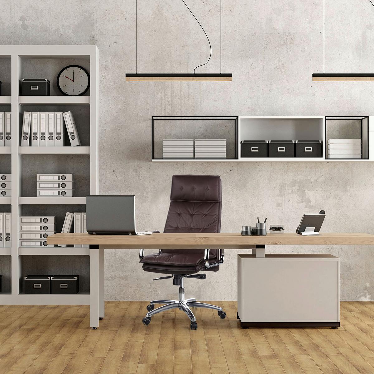 Chefsessel Villa Braun Bis 120 Kg - Braun, Basics, Leder/Kunststoff (60/130/48cm) - MID.YOU