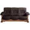 3-sitzer-sofa Tennessee Braun Echtleder - Eichefarben/Braun, LIFESTYLE, Leder/Holz (205/95/95cm) - Max Winzer