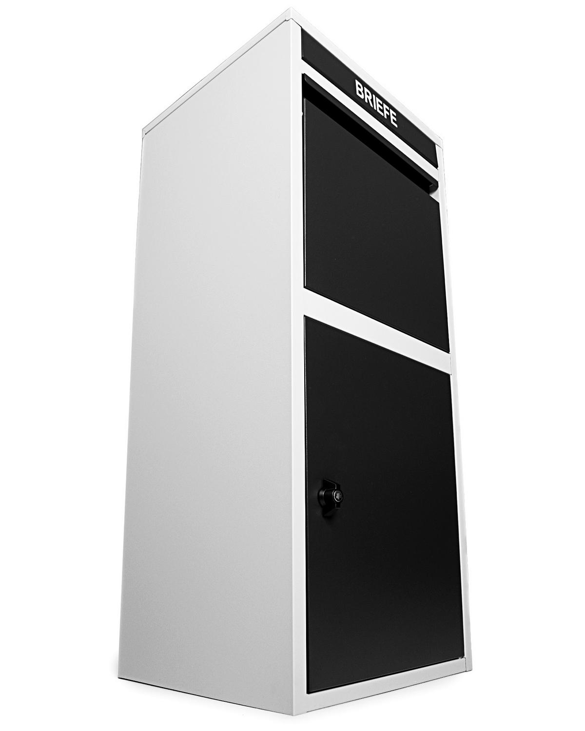 Paketbox Mit 2 Schlüsseln H: 103 Cm - Schwarz/Grau, Basics, Metall (41/103/38cm)