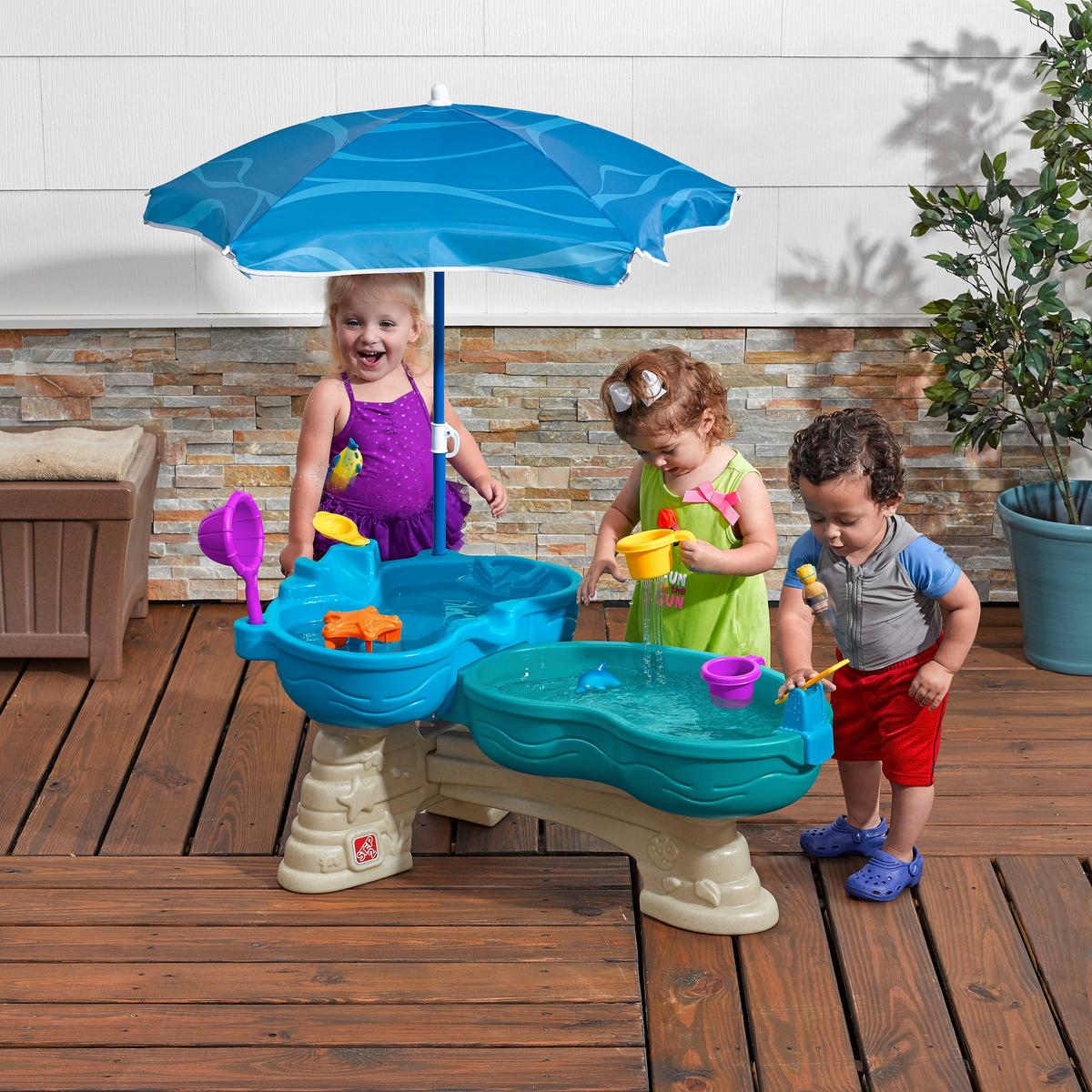 Wasserspieltisch Spill & Splash - Blau/Multicolor, KONVENTIONELL, Kunststoff (109,9/57,2/63,5cm) - Ambia Garden