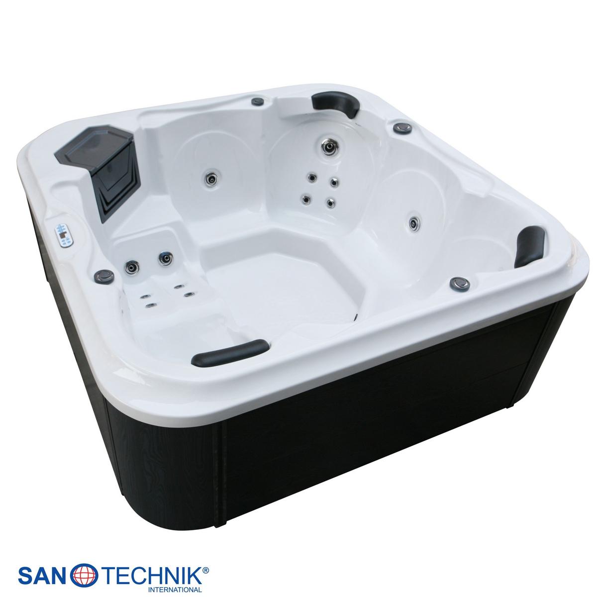 Whirlpool Kunststoff XXL1958 210x210x80 cm - Schwarz/Weiß, Basics, Kunststoff (210/80/210cm)