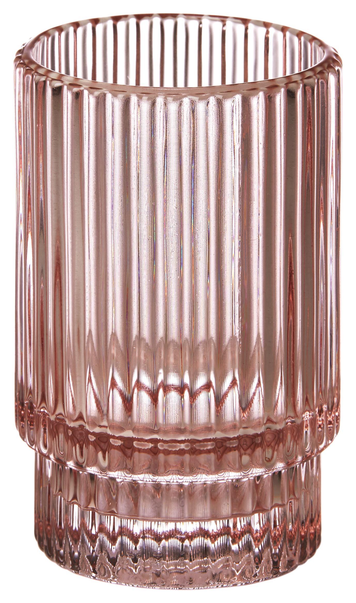 Držák Na Čajovou Svíčku Blur - světle růžová, sklo (6,2/9,8cm) - Mömax modern living