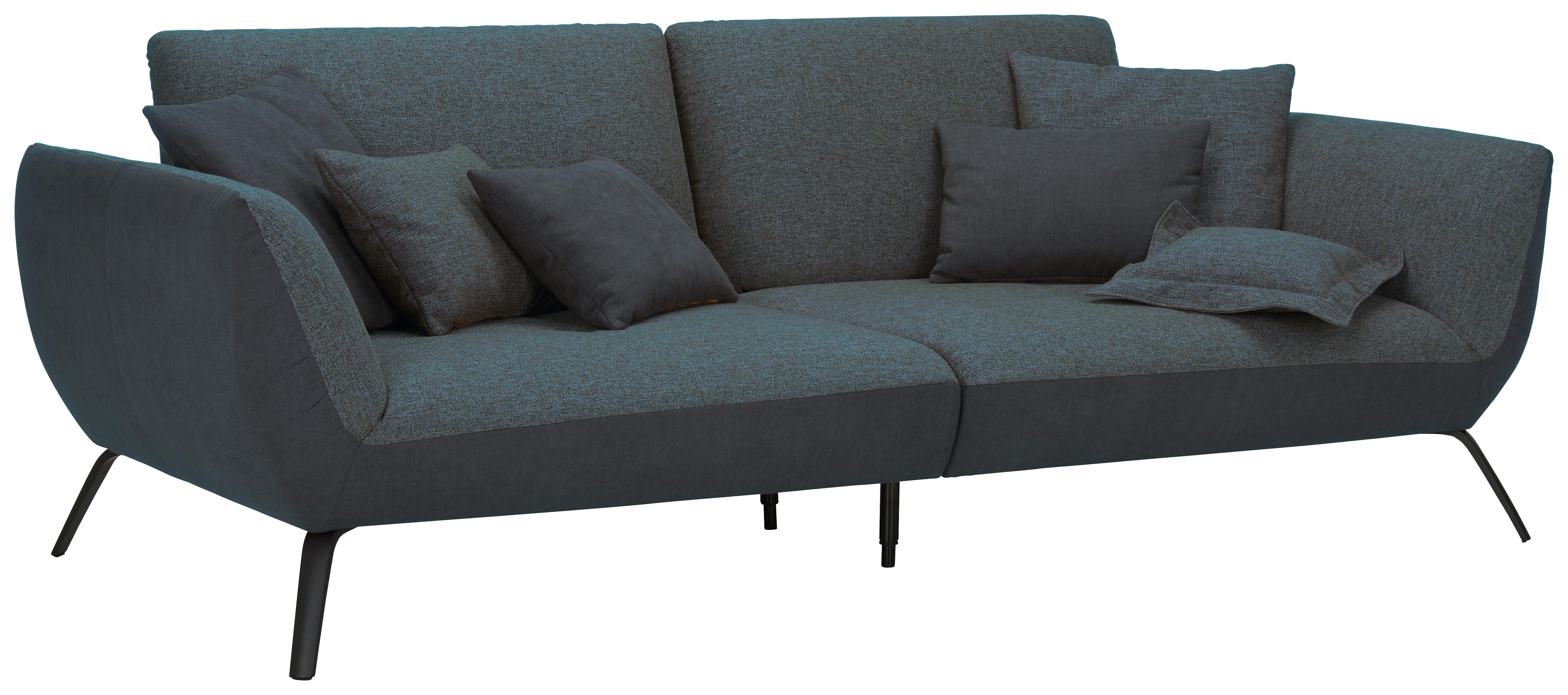 Veľká pohovka TRENDY, modrosivá - čierna/modrosivá, Modern, kompozitné drevo (260/93/124cm) - Premium Living