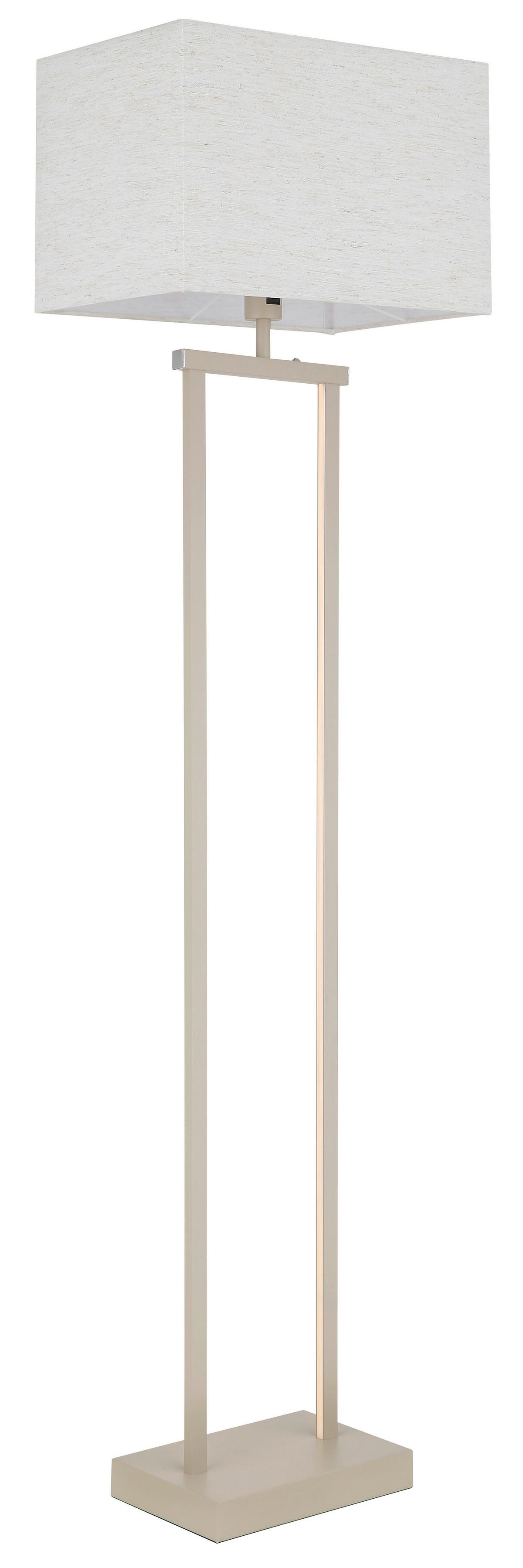 LED-STEHLEUCHTE Naturfarben, ca. 40x27x153 cm - Sandfarben/Naturfarben, Design, Textil/Metall (40/27/153cm) - Globo