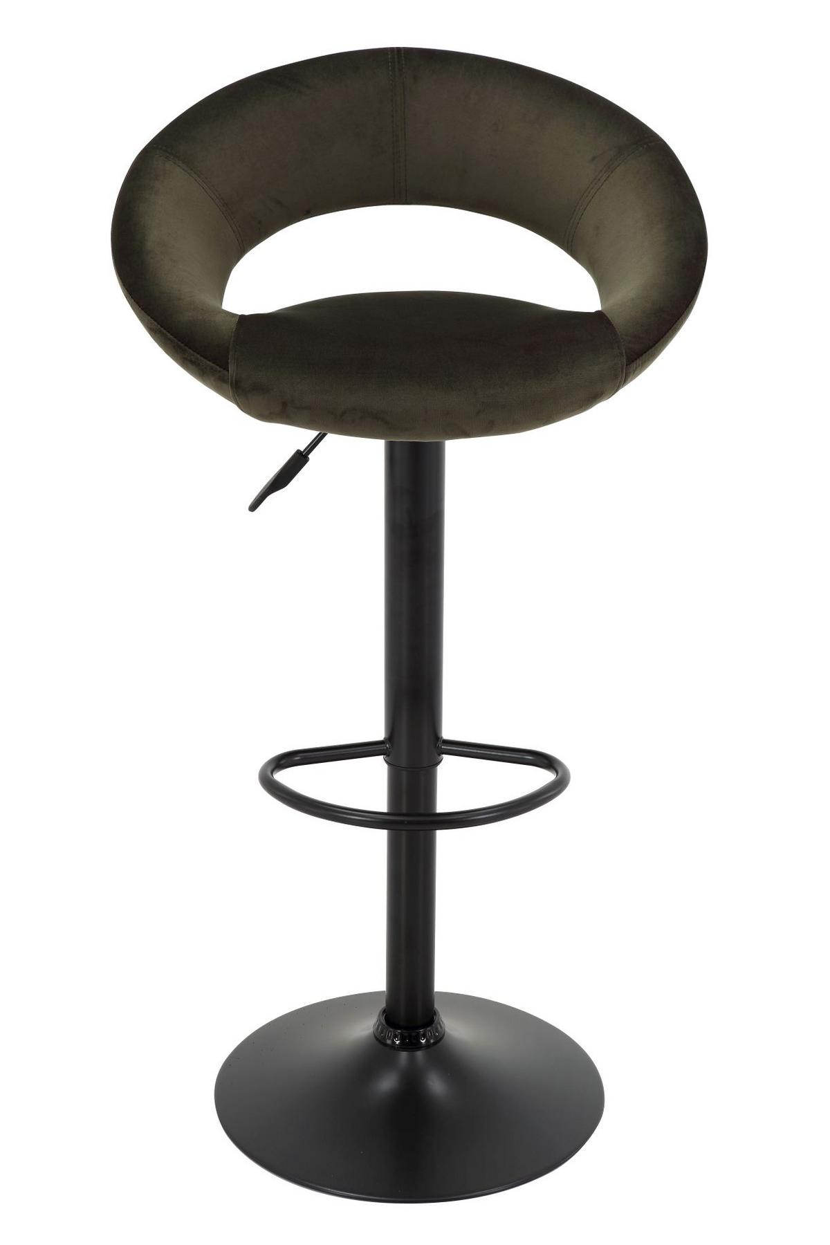 BAROVÁ STOLIČKA WALKER - olivovozelená/čierna, Modern, kov/textil (56/82-103/50cm) - Mömax