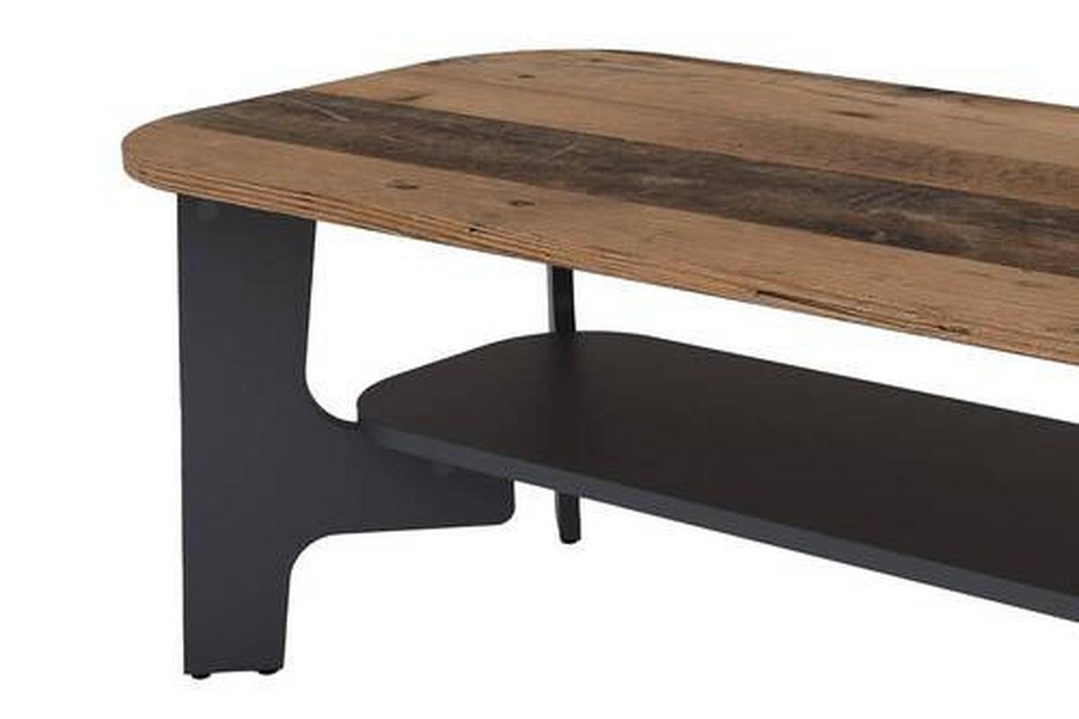 Couchtisch Jonny Graphitfarben/Alteiche Dekor - Alteiche/Graphitfarben, KONVENTIONELL, Holzwerkstoff (110/55/42,5cm) - MID.YOU