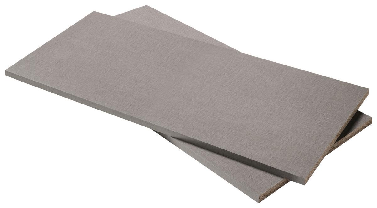 VKLADACIA POLICA CADORE - sivá, Modern, kompozitné drevo (105/2,2/46,5cm)