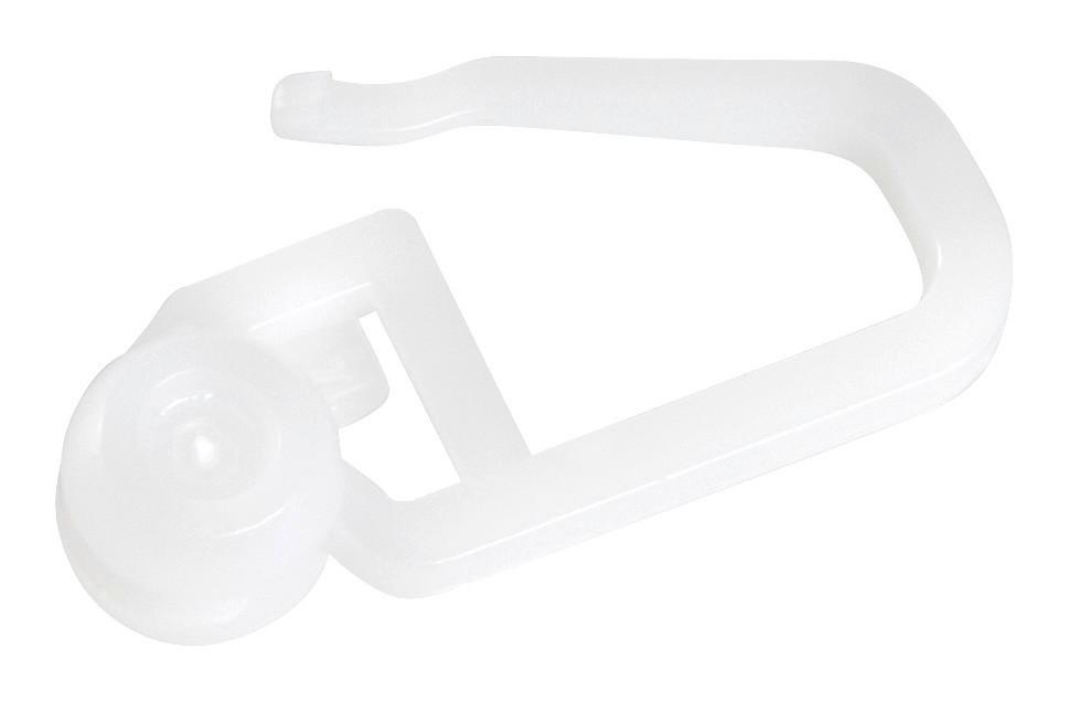 Posuvný jezdec Amelie, 100 kusov, bílá - bílá, plast (1/1/1cm) - Modern Living