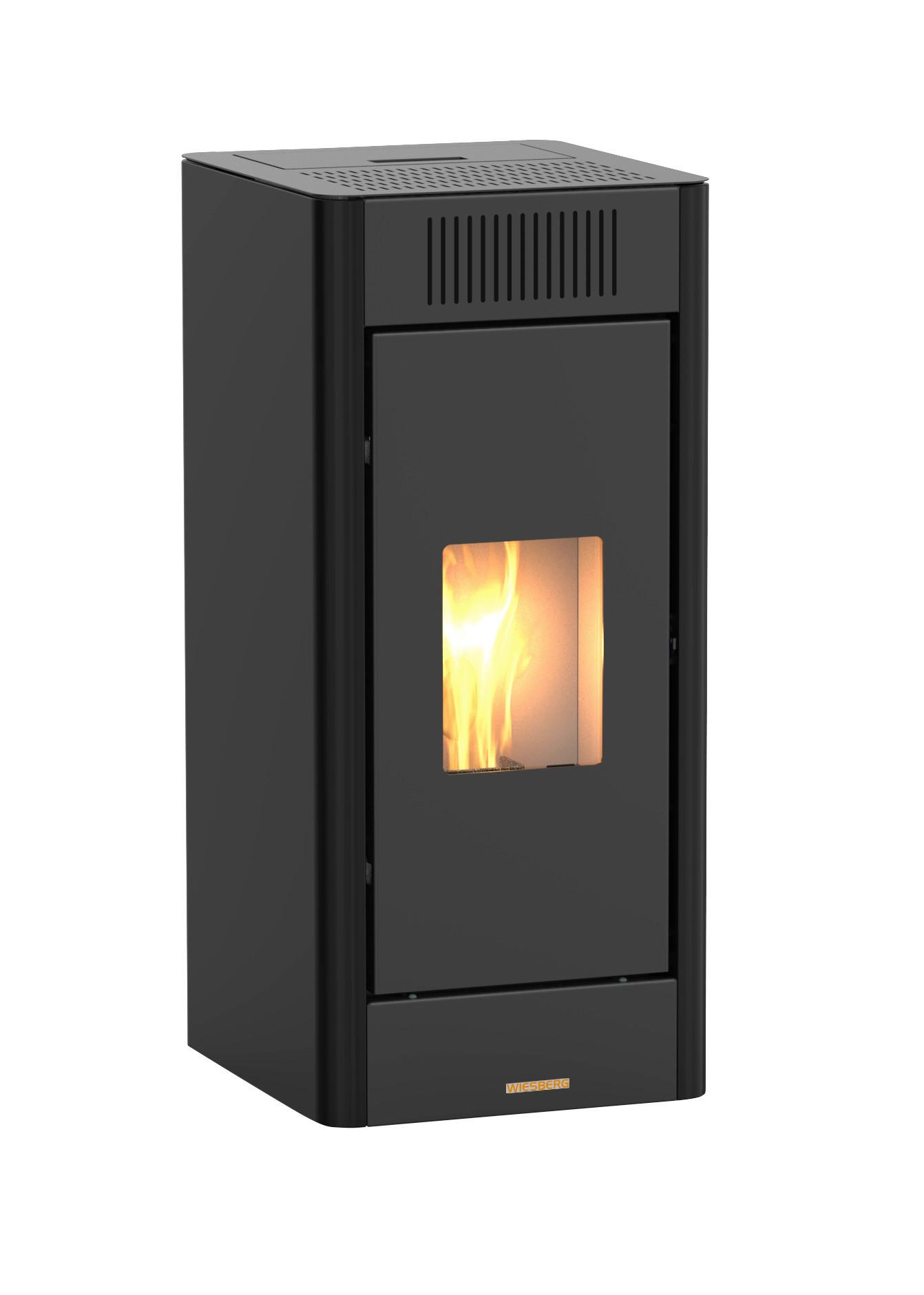 Pelletofen Ilia Schwarz 76691-Pelletofen Ilia Schwarz - Schwarz, Basics, Metall (56/110/49cm)