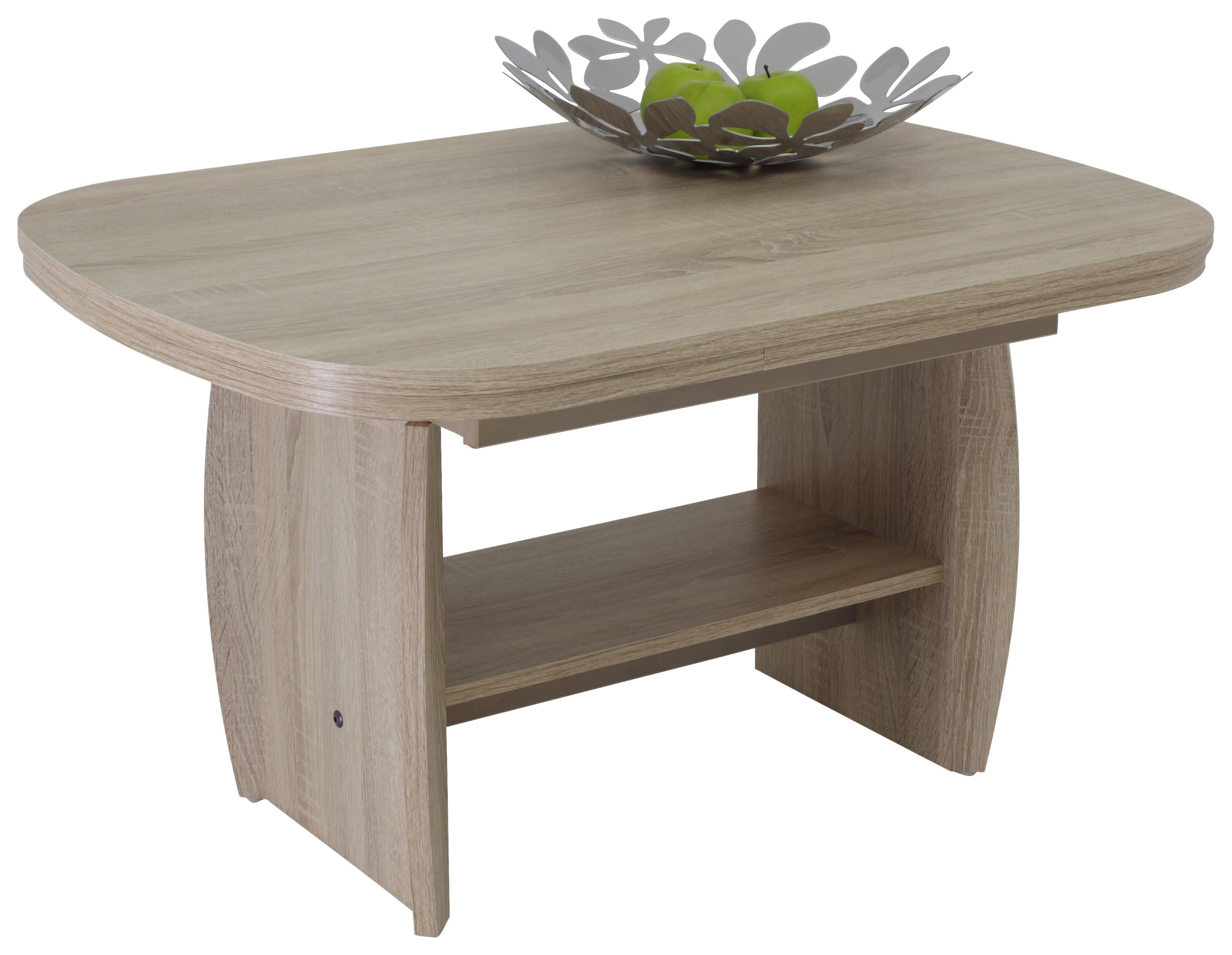 Couchtisch Höhenverstellbar + Ablagefach Michael, Eichefarbe - Sonoma Eiche, Basics, Holzwerkstoff (90/68/52cm) - MID.YOU