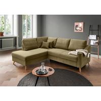 Ecksofa Valentina Olivgrün S: 200x230 Cm - Naturfarben/Olivgrün, MODERN, Textil (200/230cm) - Livetastic