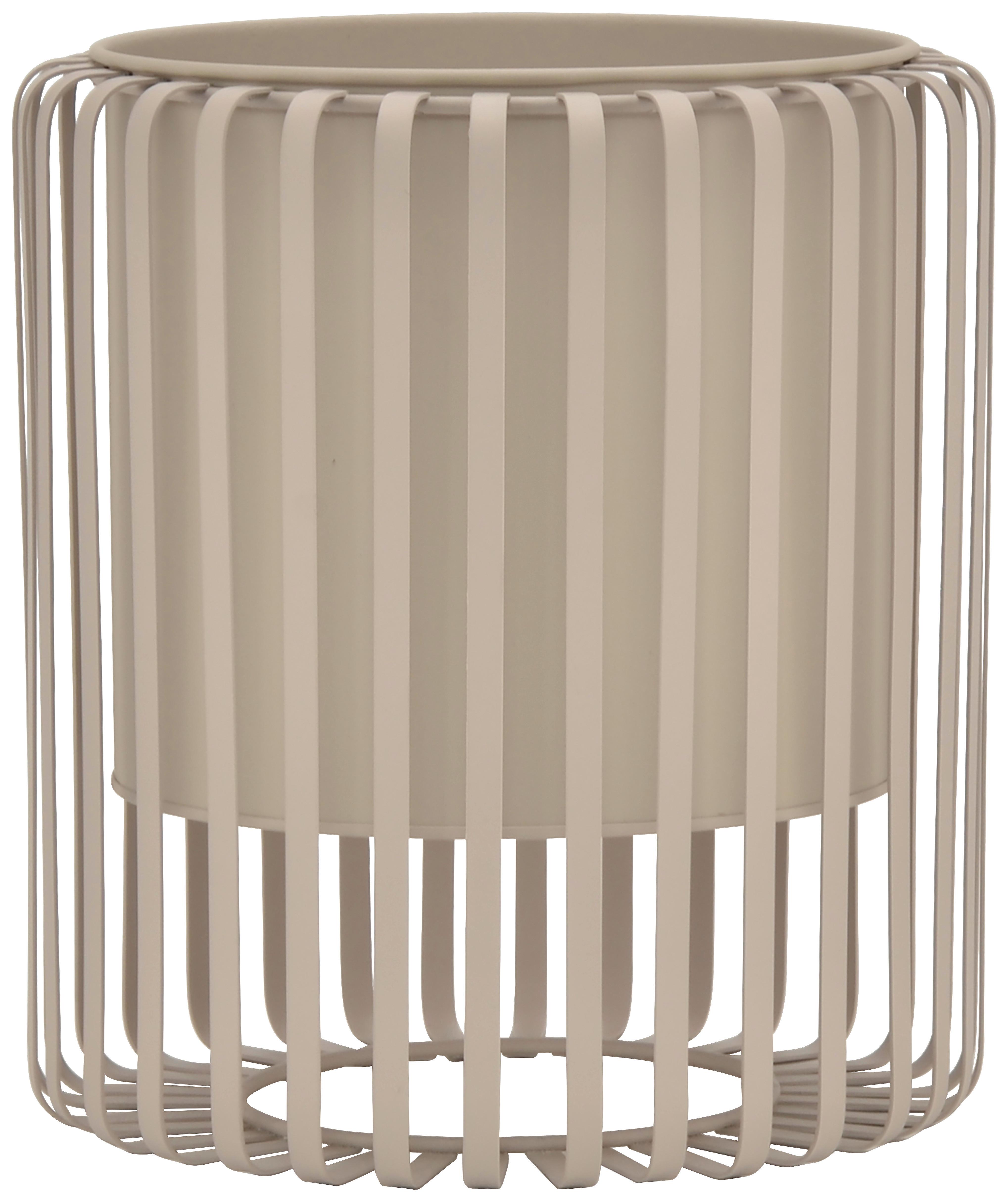 Črepník RIO - béžová, kov (22,8/25,3cm) - Mömax