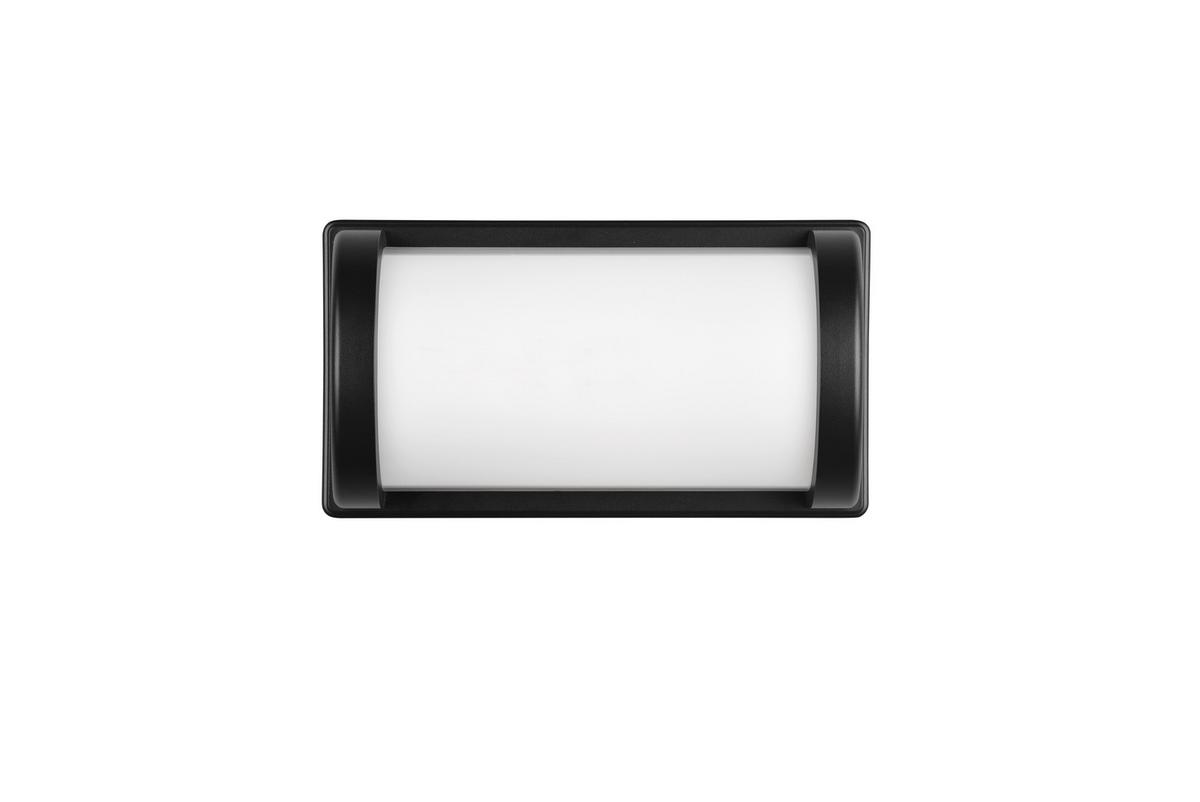 AUßENWANDLEUCHTE 10W, Schwarz, Weiß - Schwarz/Weiß, Design, Kunststoff/Metall (26,5/14,5/10cm)