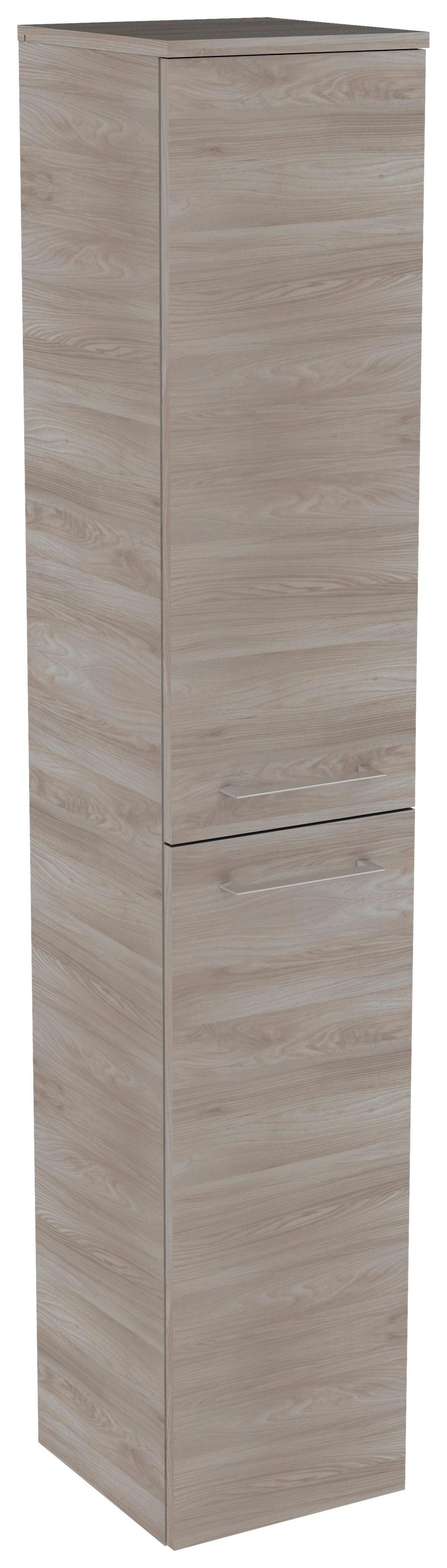 Hochschrank mit Türdämpfer Lima B: 30,5 cm, Esche Dekor - Eschefarben, MODERN, Glas/Holzwerkstoff (30,5/160,5/32cm) - MID.YOU