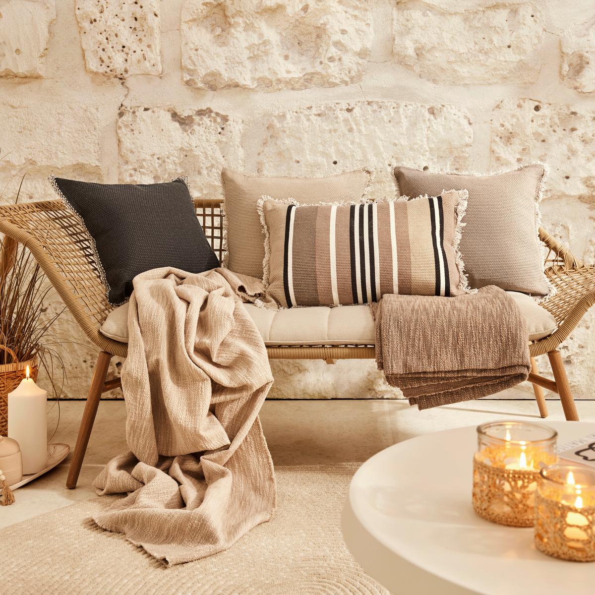 Dekorační polštář Laurenz, 45/45cm, antracitová - antracitová, Moderní, textil (45/45cm) - Modern Living