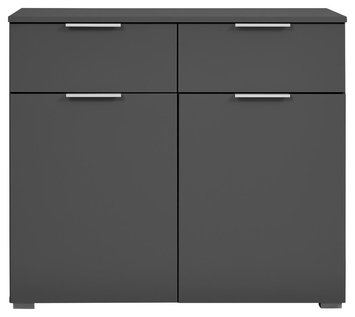 Kommode Alabama, Grau B: 80 Cm - Alufarben/Grau, MODERN, Holzwerkstoff (80/81/42cm) - Rauch Möbel