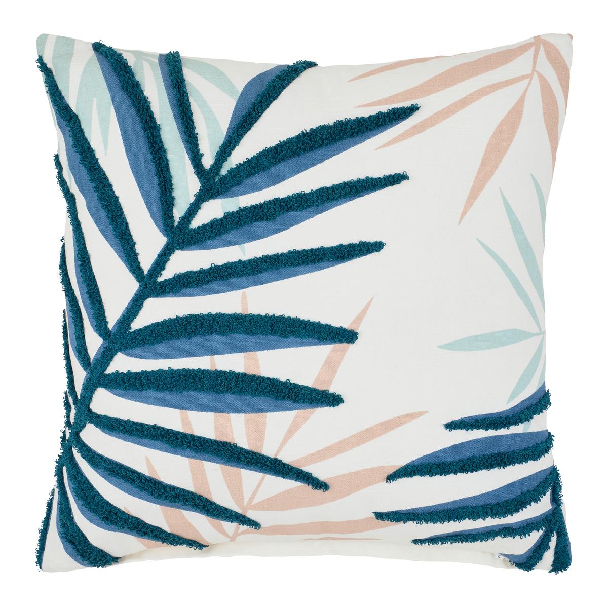 DEKORAČNÍ POLŠTÁŘ BLÄTTER - modrá/béžová, Konvenční, textil (45/45cm) - Mömax