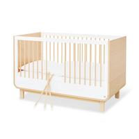 Gitterbett 110043 Round - Ahornfarben/Weiß, Design, Holzwerkstoff (145/90/75cm) - Pinolino