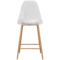 Barhocker Wilhelm Transparent - Transparent/Naturfarben, MODERN, Kunststoff/Metall (47/104/51cm) - MID.YOU