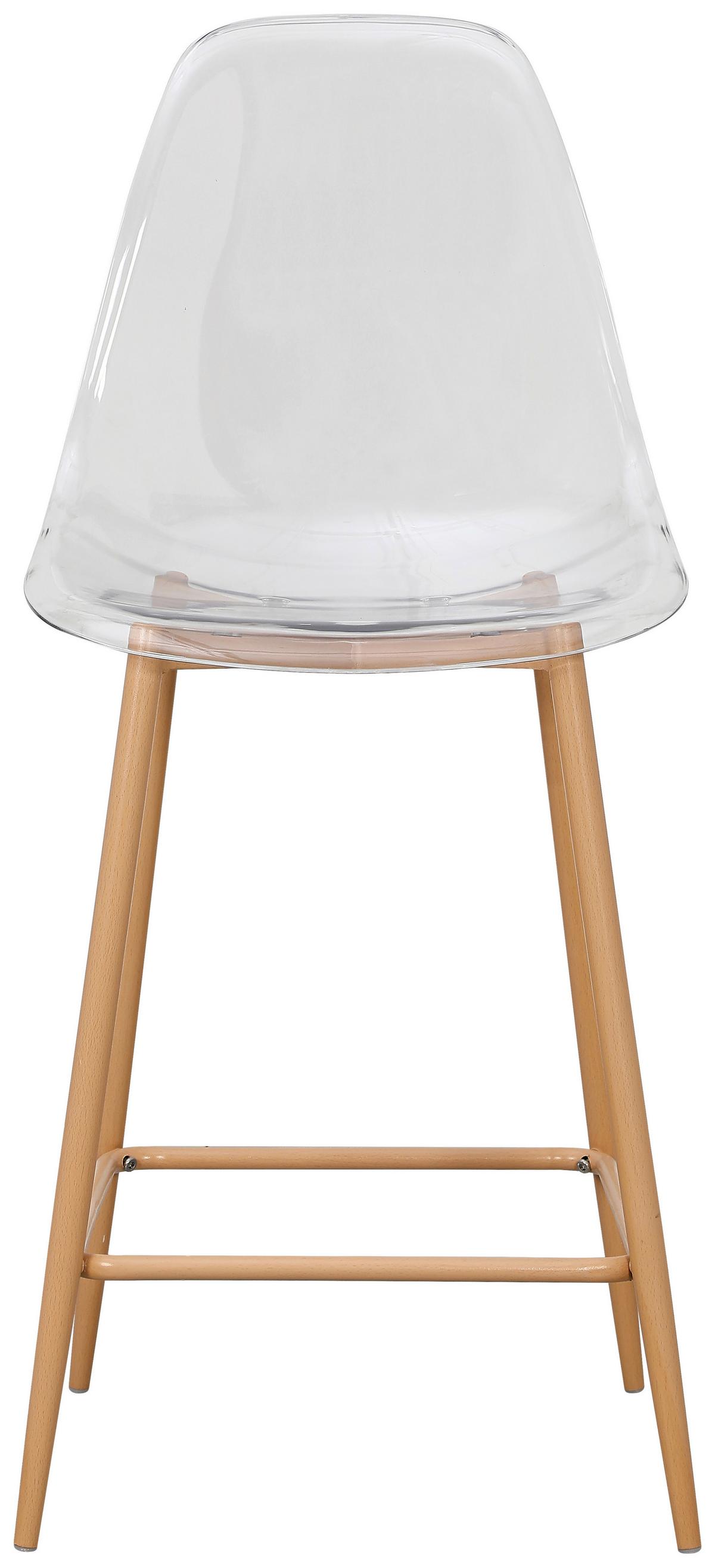 Barhocker Wilhelm Transparent - Transparent/Naturfarben, MODERN, Kunststoff/Metall (47/104/51cm) - MID.YOU