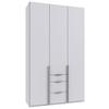 Drehtürenschrank New York Weiß B: 135 cm - Weiß, MODERN, Holzwerkstoff (135/236/58cm) - MID.YOU