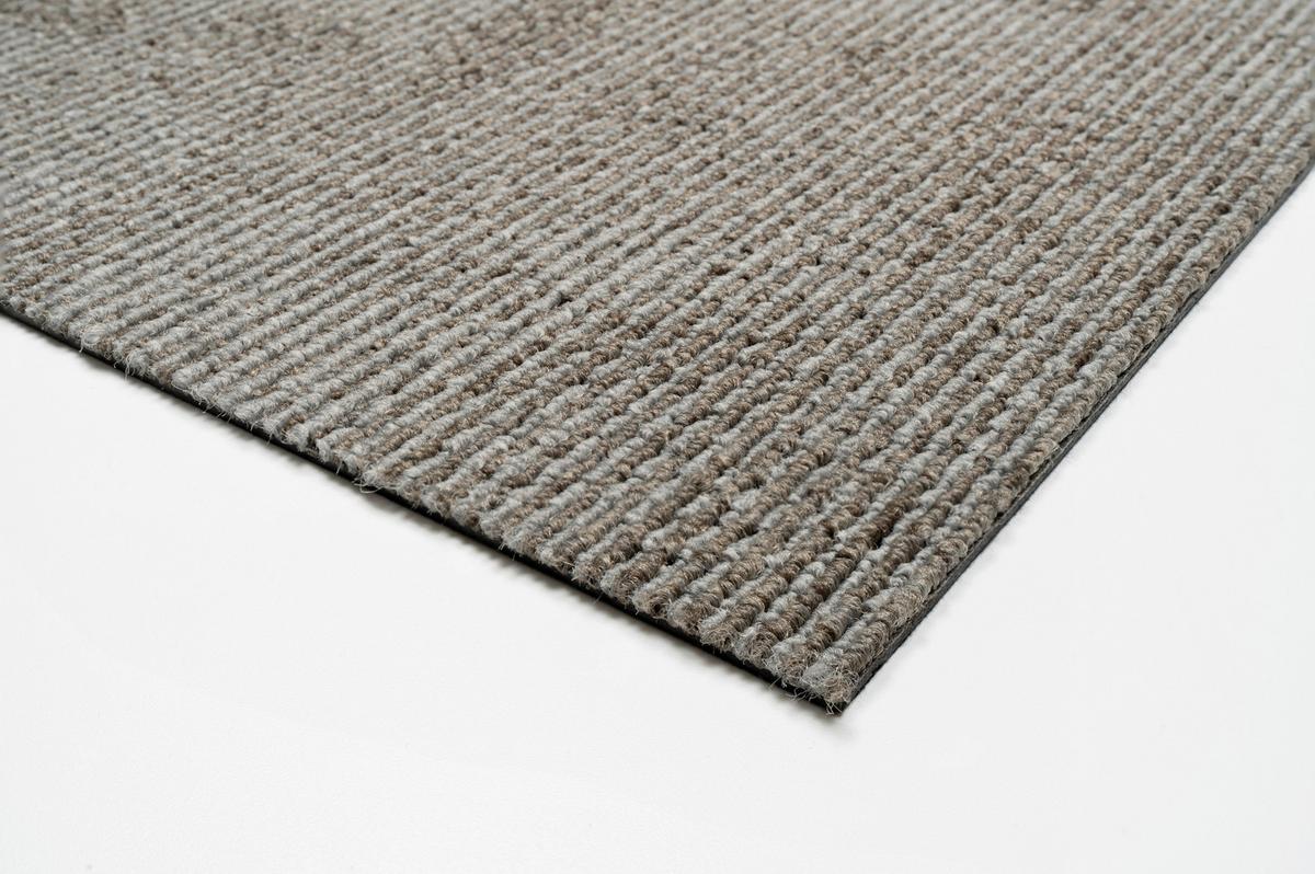 Teppichfliese Beige Marmaris 50x50 cm Florhöhe 3 mm - Hellgrau, Basics, Textil (50/50cm)