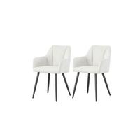 Stuhl-set Bella Creme B: 55 Cm - Creme/Schwarz, MODERN, Textil/Metall (55/82/62cm) - MID.YOU