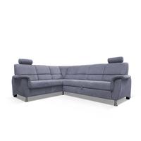 Ecksofa Marsylia Blaugrau S: 216x270 Cm - Silberfarben/Blaugrau, Design, Holz/Textil (216/270cm) - Livetastic