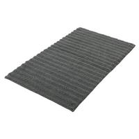 Badteppich Yara 60x100 cm Grau Baumwolle rutschhemmend - Grau, Basics, Textil (60/100cm) - Kleine Wolke