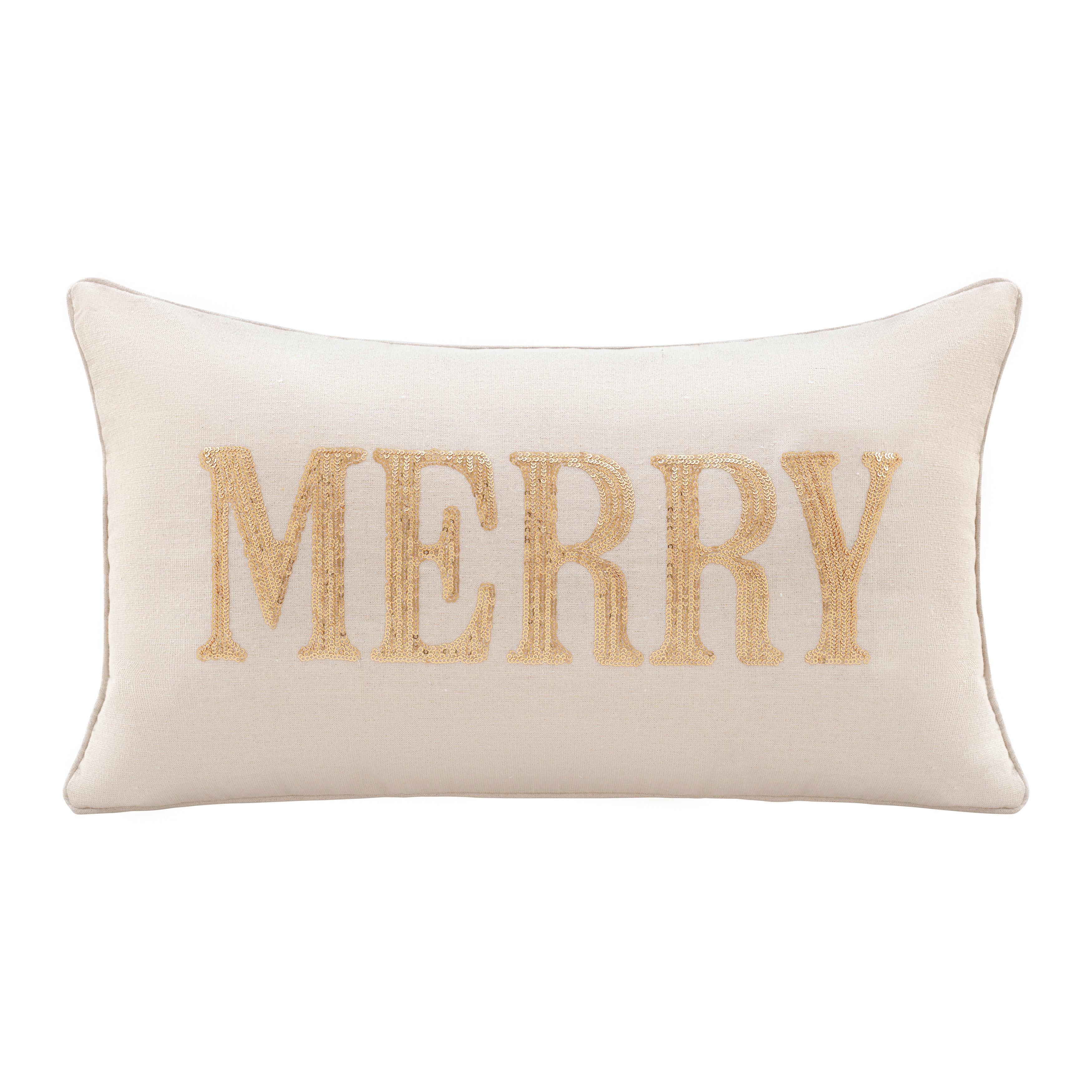 DEKORAČNÍ POLŠTÁŘ MERRY - barvy zlata/béžová, textil (30/50cm) - Mömax