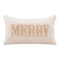 DEKORAČNÍ POLŠTÁŘ MERRY - barvy zlata/béžová, textil (30/50cm) - Mömax