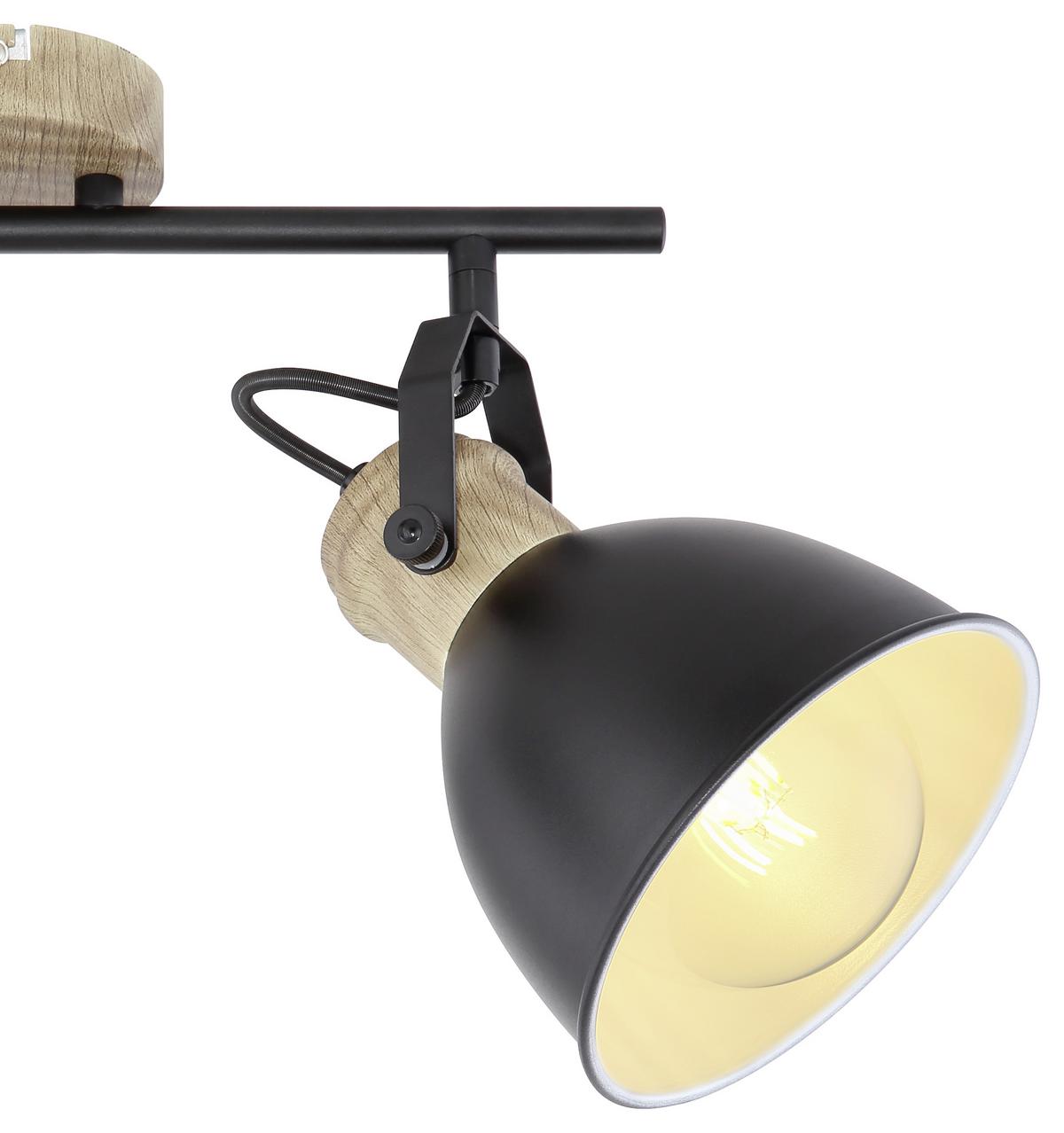 Strahler Wiho 2-Flammig verstellbar L: 35 cm - Schwarz/Braun, Basics, Metall (35/15/21,5cm) - Globo