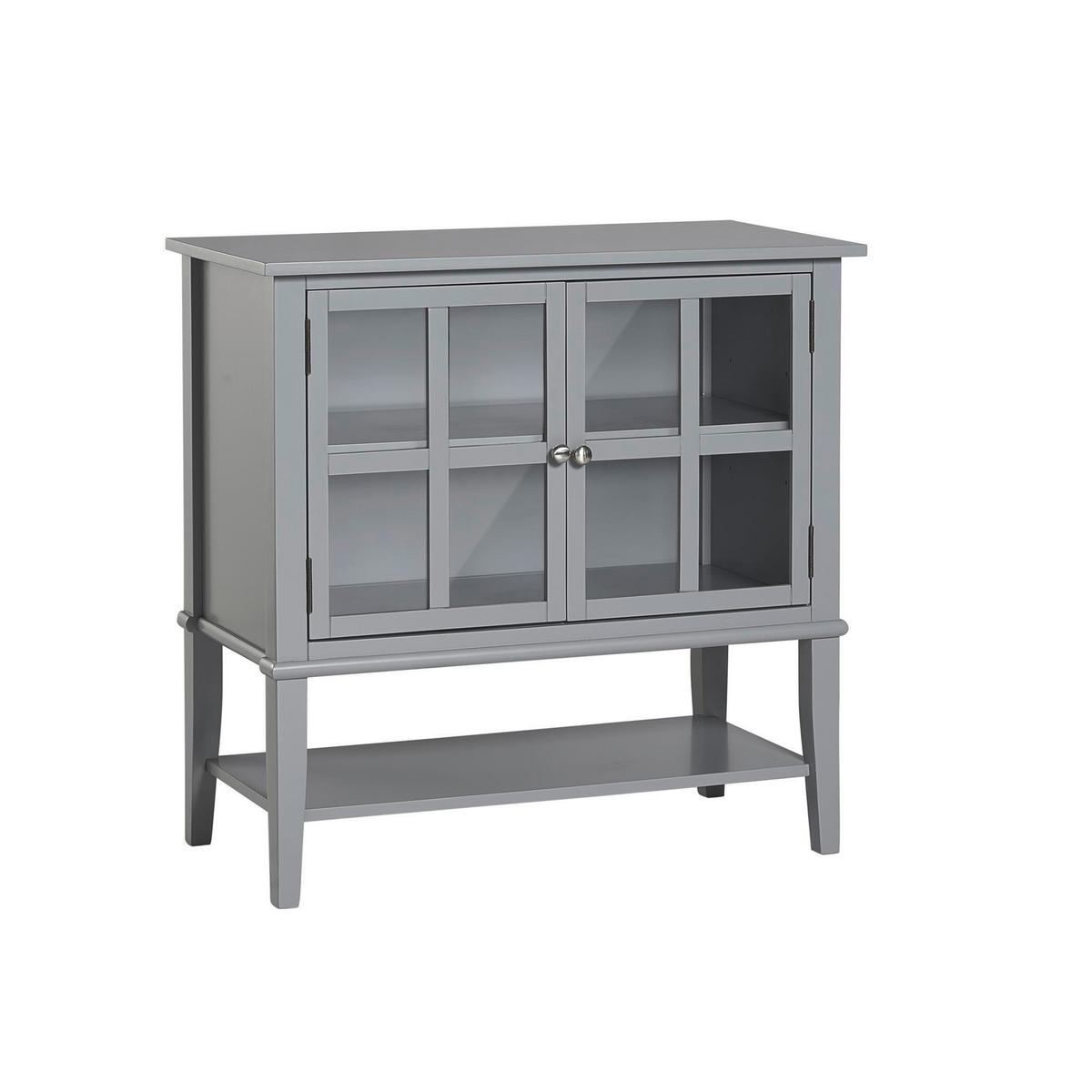Kommode Franklin Grau B: 79 Cm - Grau, Design, Glas/Holz (79/77/39cm) - MID.YOU