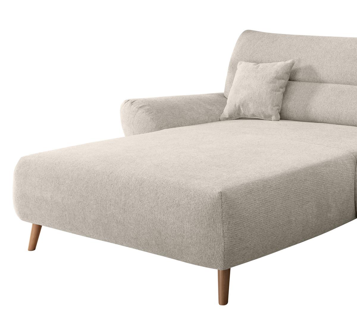 Ecksofa Chenille Beige S: 166x290 Cm - Wildeiche/Beige, MODERN, Textil (166/290cm) - MID.YOU
