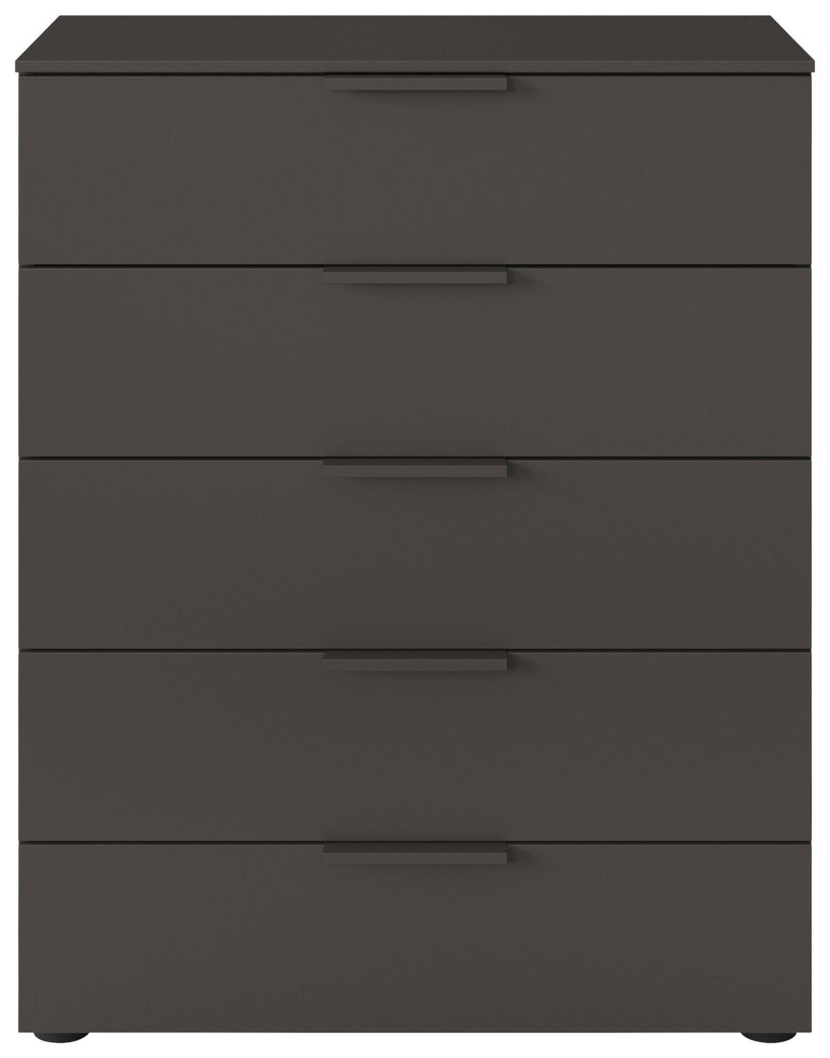 Kommode 80 Cm Flipp Graphitfarben - Schwarz/Graphitfarben, MODERN, Holzwerkstoff (80/100/42cm) - Rauch Möbel