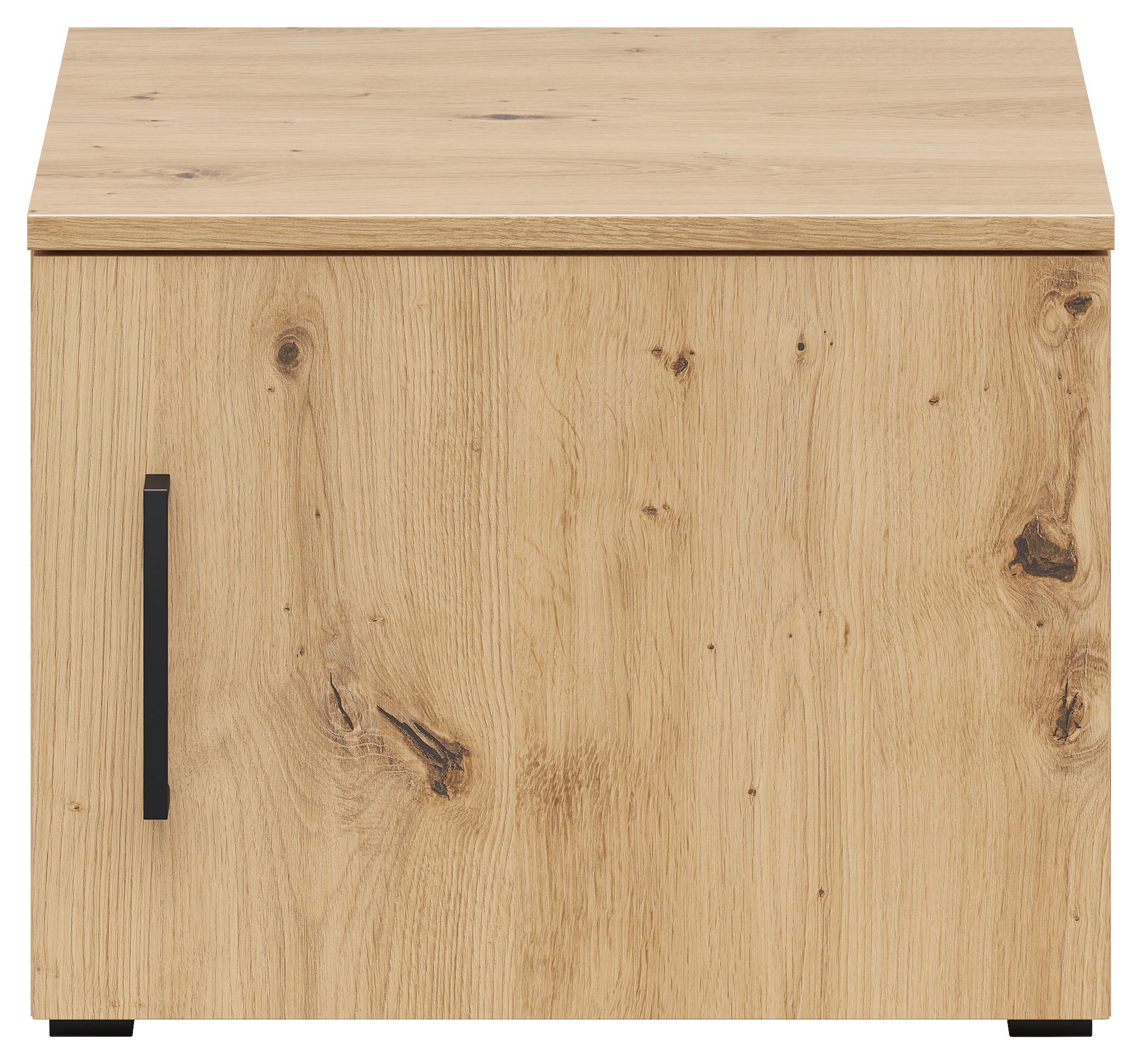 Nadstavec na skriňu CABINET - čierna/dub artisan, Modern, kompozitné drevo/plast (45/35/40cm)