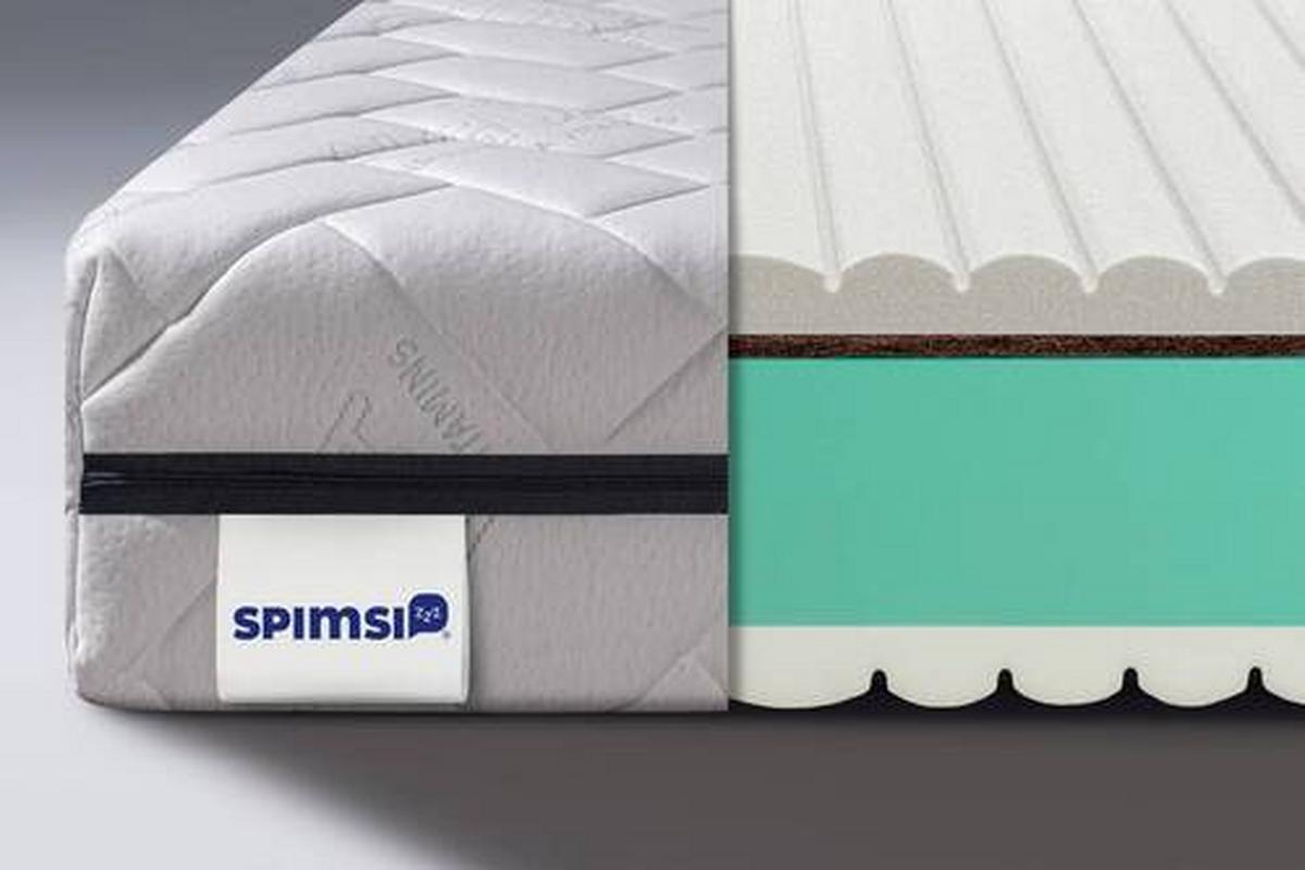 Kaltschaummatratze Natural Kokos 90x200 cm H3/H5 H: 24 cm - Weiß, LIFESTYLE, Textil (90/200cm) - Spimsi