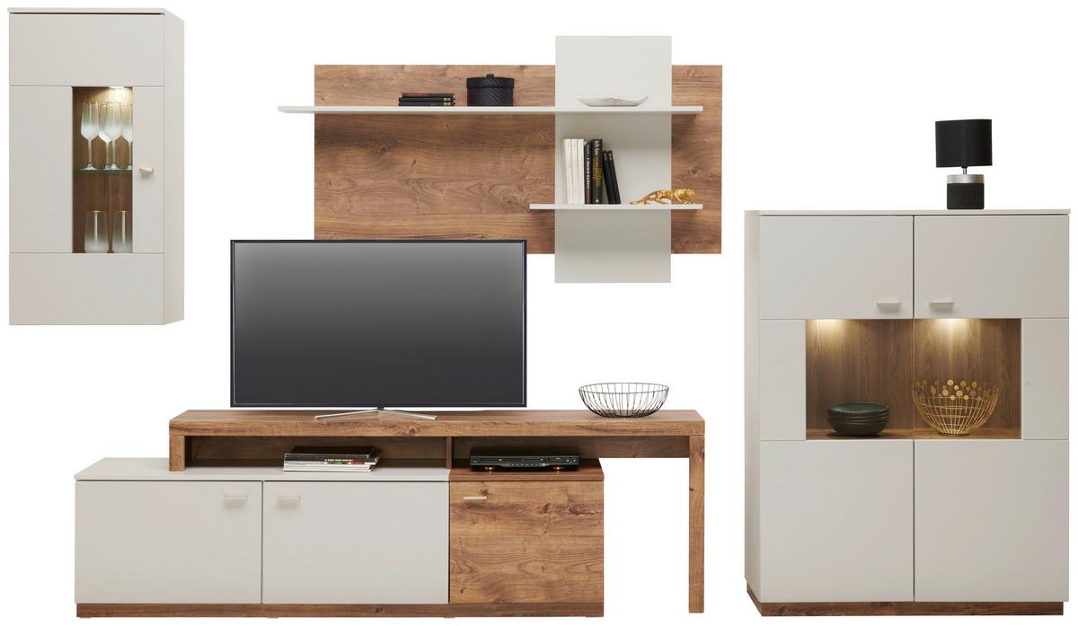 Wandboard Arian B: 150 cm Eiche Dekor/Hellgrau - Eichefarben/Hellgrau, MODERN, Holzwerkstoff (150/85,3/19,6cm)