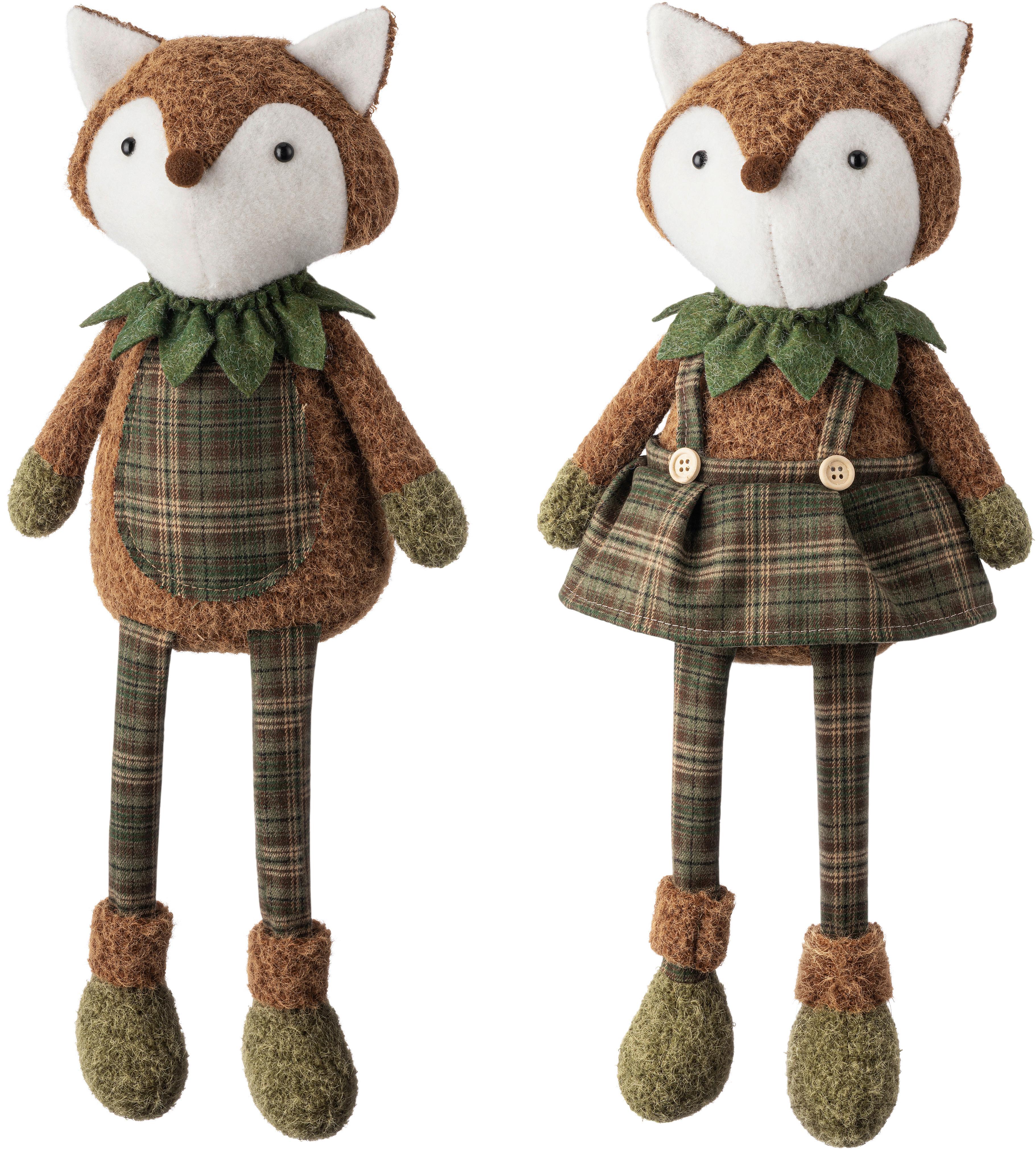 DEKOFUCHS XAVI -PAZ- - Braun/Weiß, KONVENTIONELL, Textil (20/12/50cm) - Luca Bessoni
